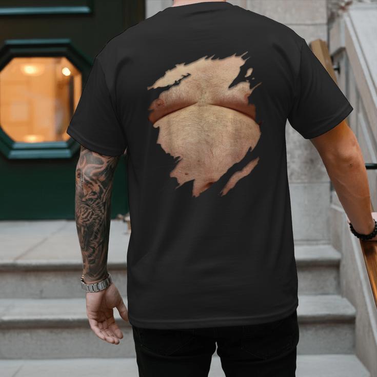Fat Hairy Guy Big Stomach & Man Boobs Fat Dad BOD Men's Back Print T-Shirt Fat Hairy Guy Big Stomach & Man Boobs Fat Dad BOD Men's Back Print T-Shirt
