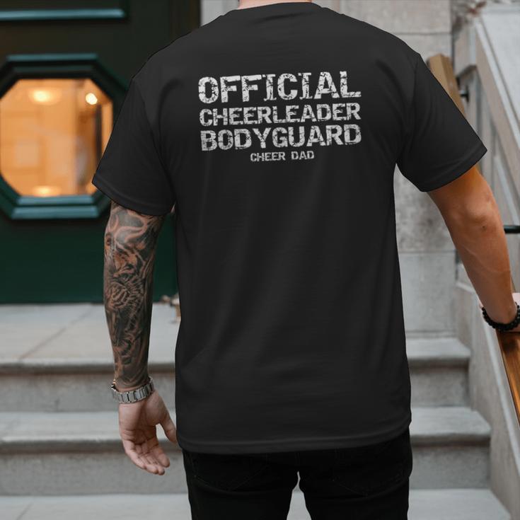 Father Of Girls Official Cheerleader Bodyguard Cheer Dad Men's Back Print T-Shirt