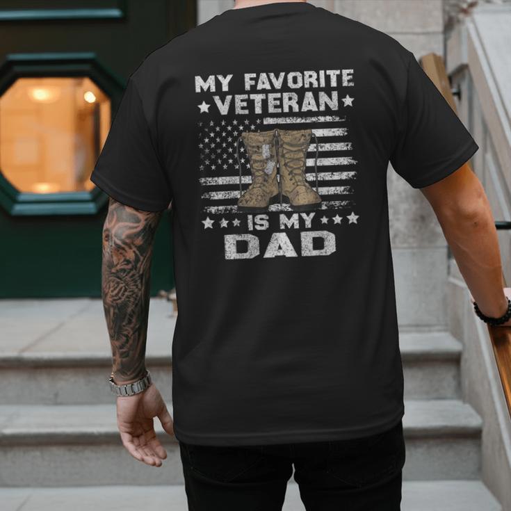 Father Veterans Day My Favorite Veteran Is My Dad For Kids Men's Back Print T-Shirt