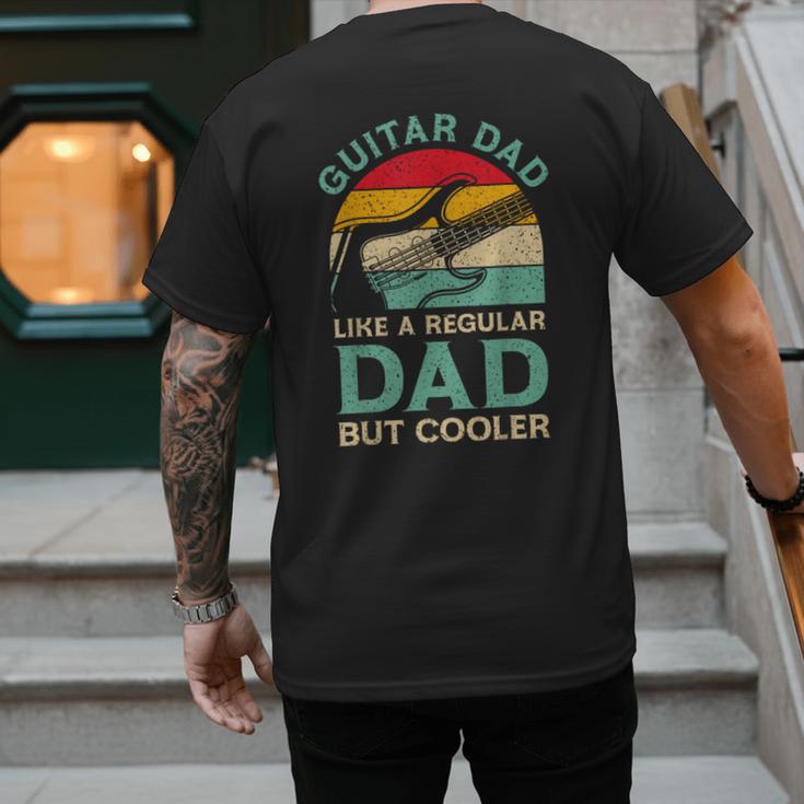Fathers Day Guitar Dad For Guitarist Music Lover Dad Men's Back Print T-Shirt