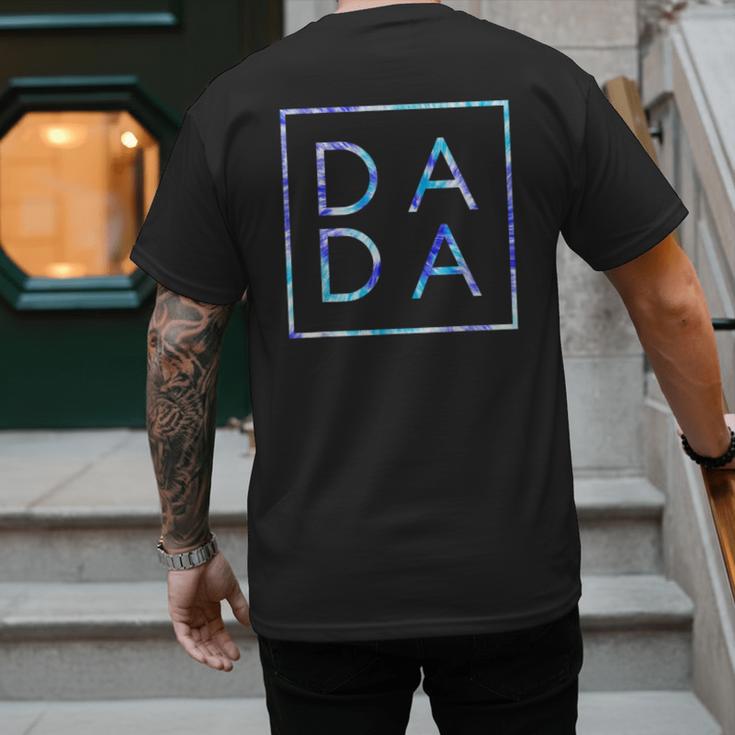 Father's Day For New Dad Dada Him Papa Tie Dye Dada Small Men's Back Print T-Shirt