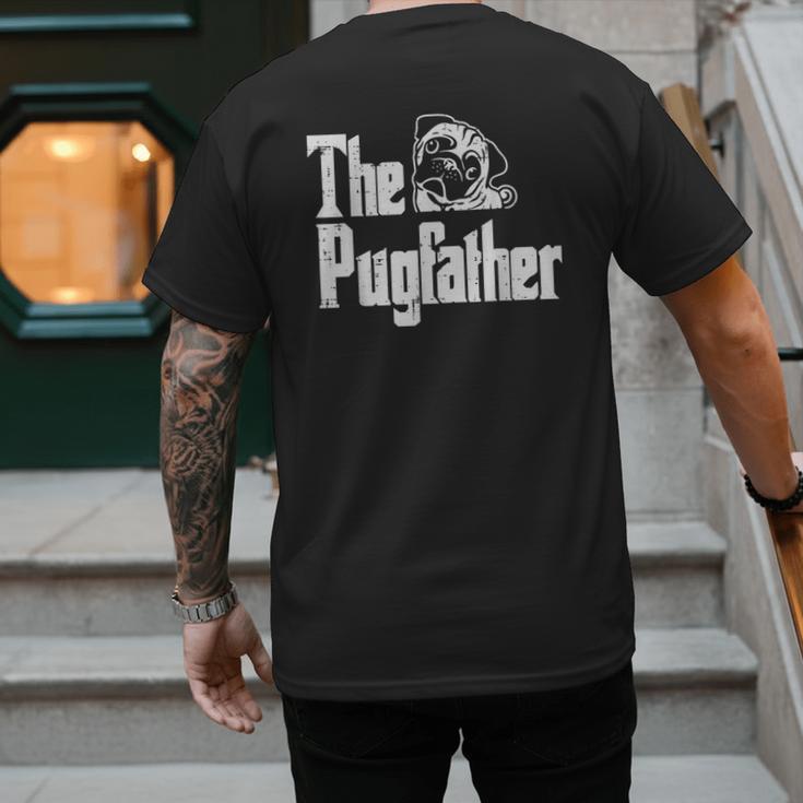 Fathers Day The Pug Father Pug Daddy Papa Fur Dad Dog Owner Men's Back Print T-Shirt