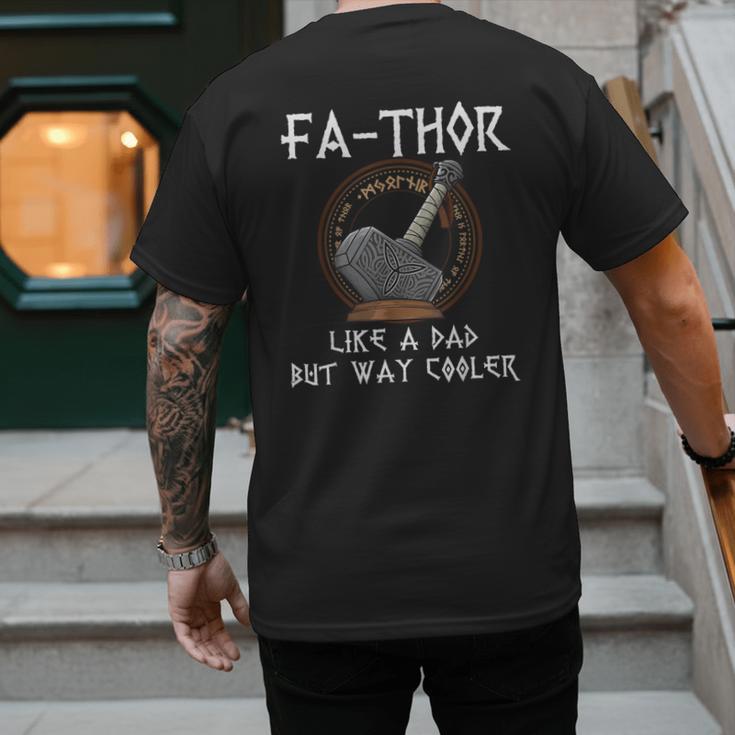 Fathor Dad Father Father's Day Classic Fit Short Sleeve T-Shirt Size Small Men's Back Print T-Shirt