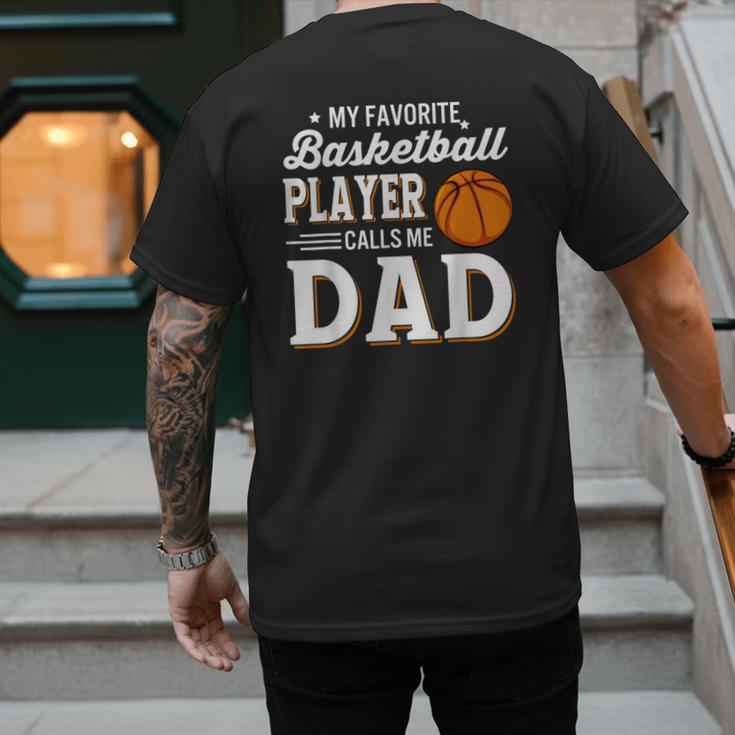 My Favorite Basketball Player Calls Me Dad Men's Back Print T-Shirt