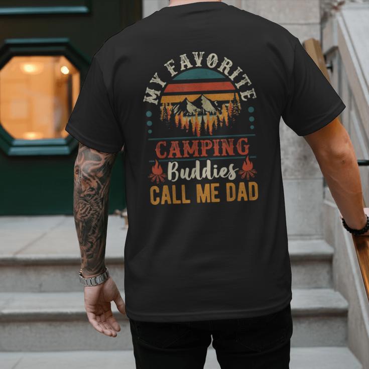 My Favorite Camping Buddies Call Me Dad Father Sayings Men's Back Print T-Shirt