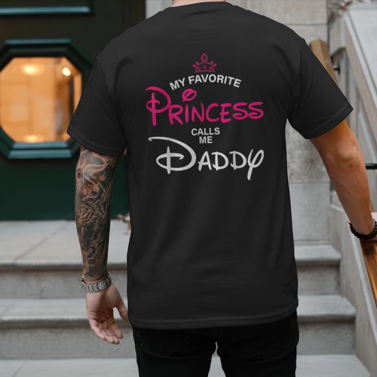 My Favorite Princess Calls Me Daddy Daughter Fathers Day Men Men's Back Print T-Shirt