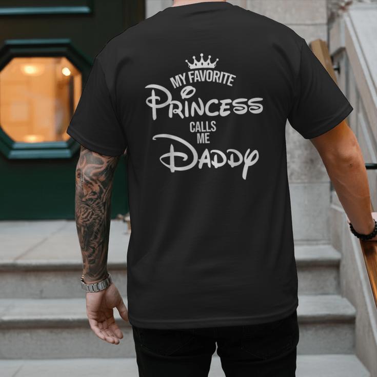My Favorite Princess Calls Me Daddy Daughter Fathers Day Men's Back Print T-Shirt