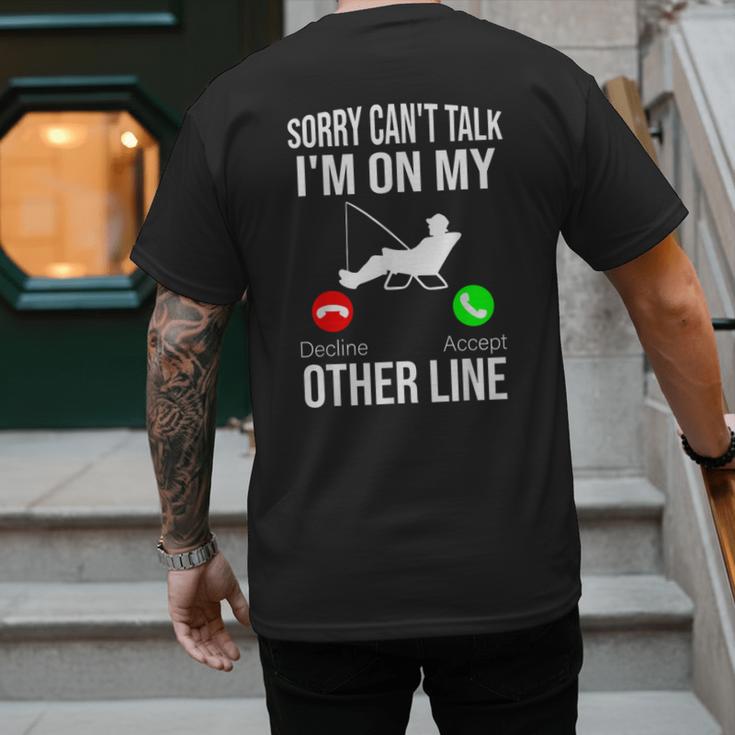 Fishing Dad Men Reel Cool Fish Bass Fishing Men's Back Print T-Shirt