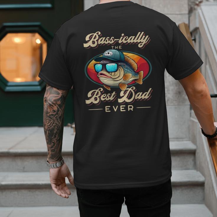 Fishing Father's Day Dad Fisherman Birthday Graphic Men's Back Print T-Shirt