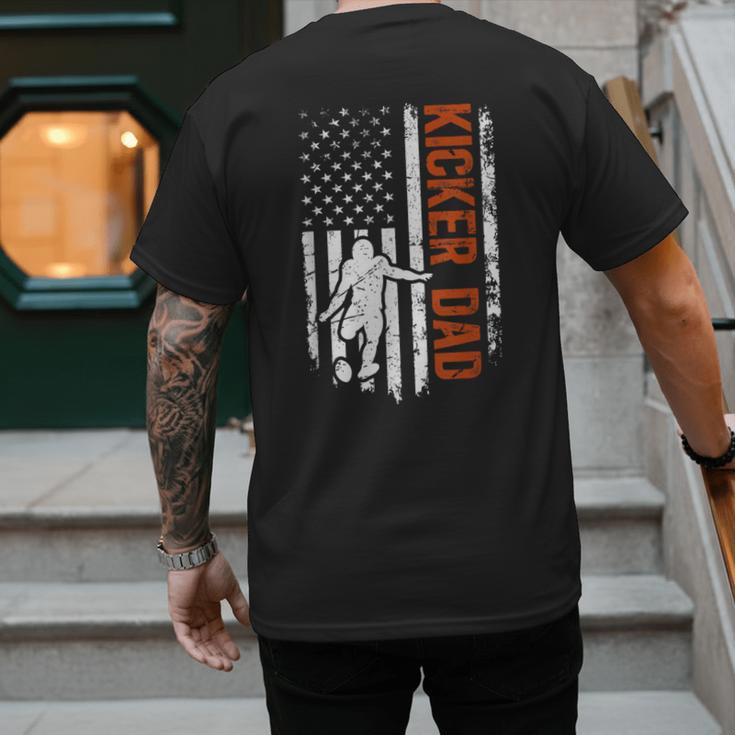 Football Kicker Dad Of A Football Kicker Father US Flag Men's Back Print T-Shirt