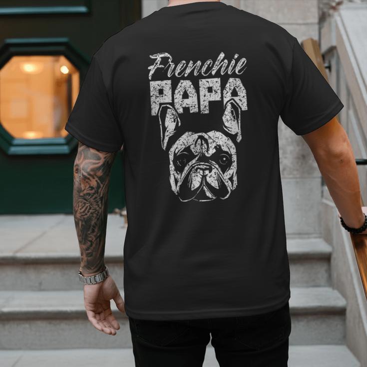 Frenchie Papa Lover Owner French Bulldog Dad Father Daddy Men's Back Print T-Shirt