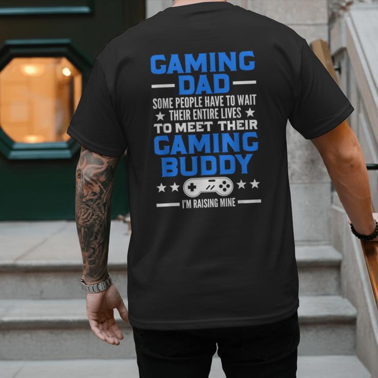 Gamer Video Games Gaming Dad Gaming Men's Back Print T-Shirt