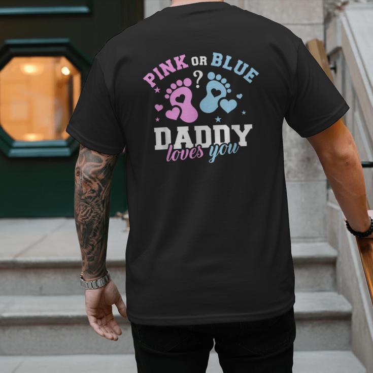 Gender Reveal Daddy Dad Men's Back Print T-Shirt Gender Reveal Daddy Dad Men's Back Print T-Shirt