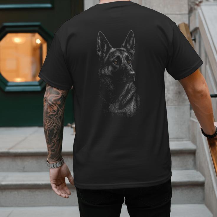 German Shepherd Dog Lover For Dog Mom Dad Men Women Men's Back Print T-Shirt
