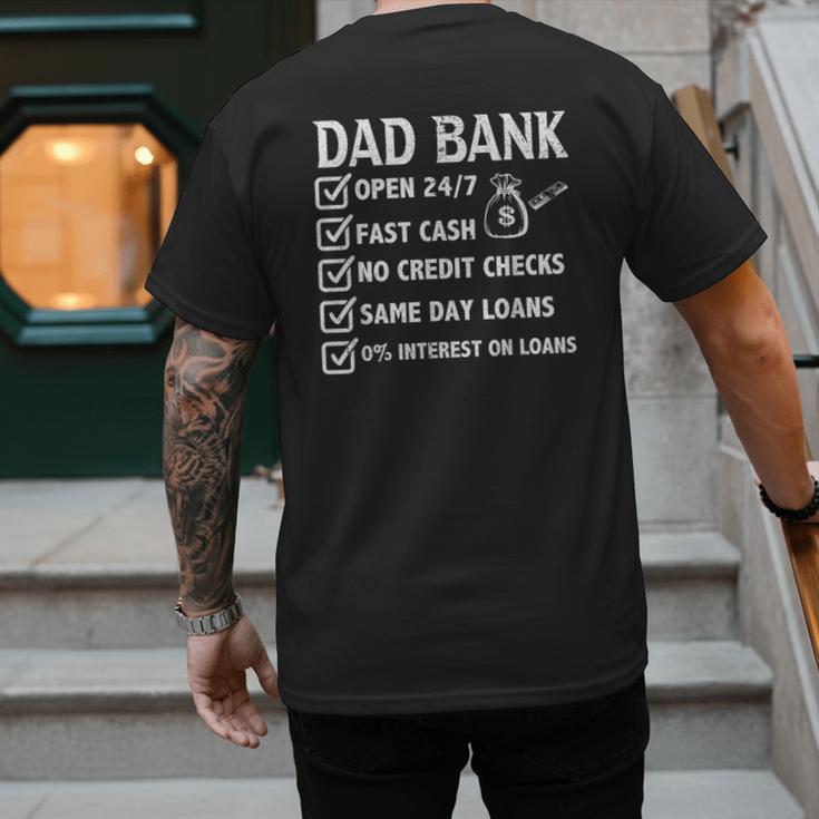 Girl Father's Day Daddy & Dad Of Girls Outnumbered Men's Back Print T-Shirt