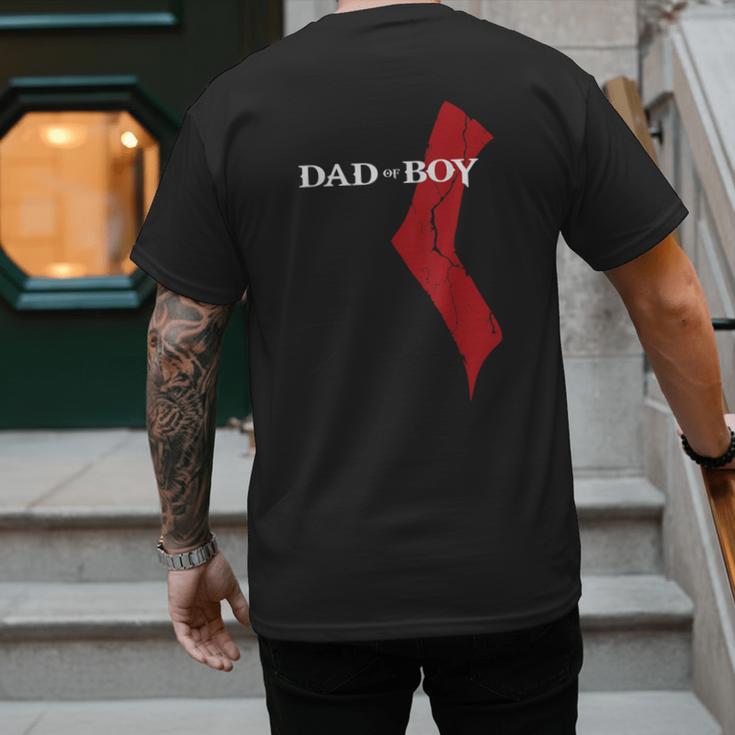 God Of Boy Dad Video Game Tshirt Father's Day Edition Men's Back Print T-Shirt