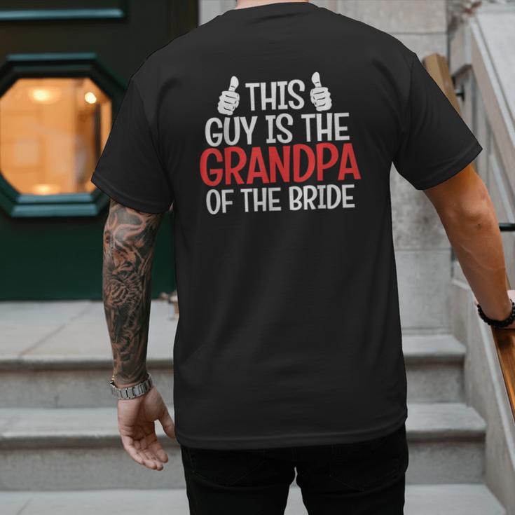 Grandpa Of The Bride Wedding Bride Grandfather Men Dad Men's Back Print T-Shirt