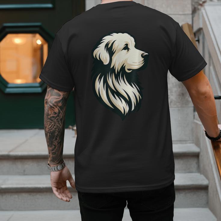 Great Pyrenees Pyr Minimalist Simple Dog Mom Dad Boys Girls Men's Back Print T-Shirt