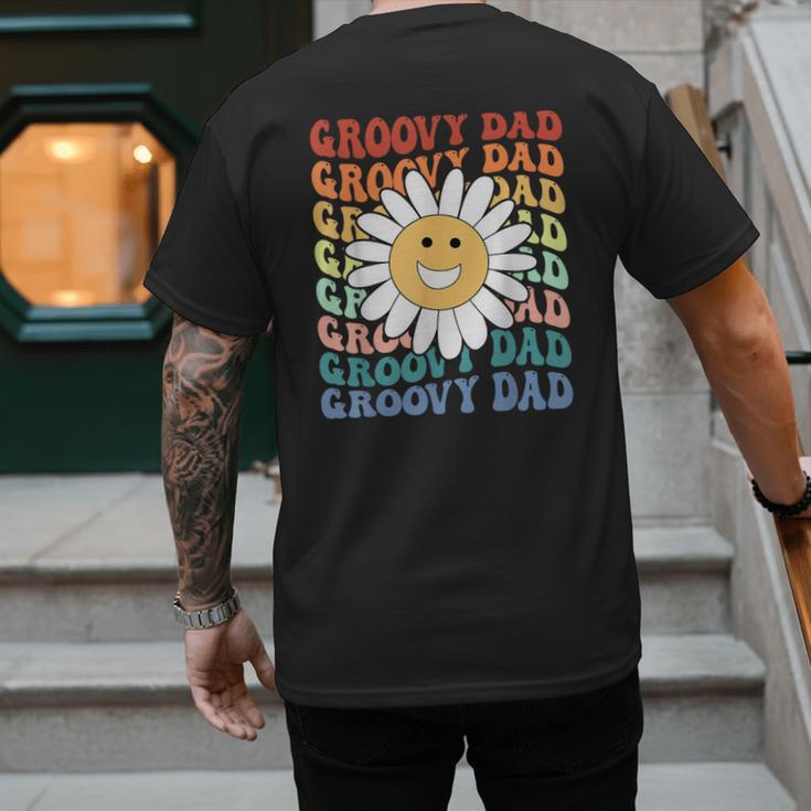 Groovy Dad Matching Outfit Fathers Day Family Retro Vintage Men's Back Print T-Shirt