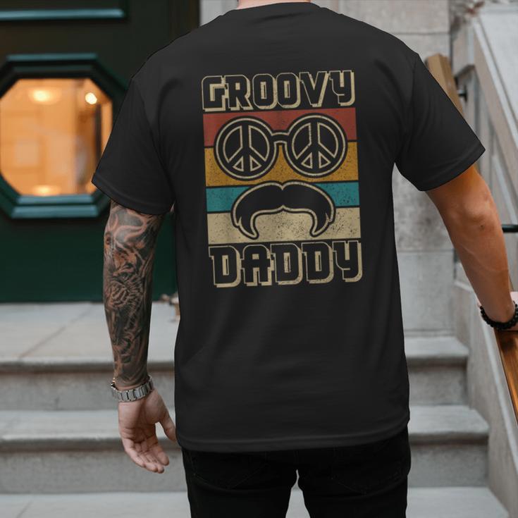 Groovy Daddy 60s Outfit 70s Themed Party Costume Dad Hippie Men's Back Print T-Shirt Groovy Daddy 60s Outfit 70s Themed Party Costume Dad Hippie Men's Back Print T-Shirt