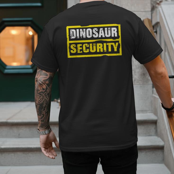 Halloween Adult Costume Dinosaur Security Dad Mom Men's Back Print T-Shirt