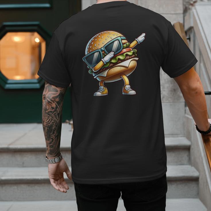 Hamburger Dabbing Kids Men Women Dab Dance Cheeseburgers Dad Men's Back Print T-Shirt
