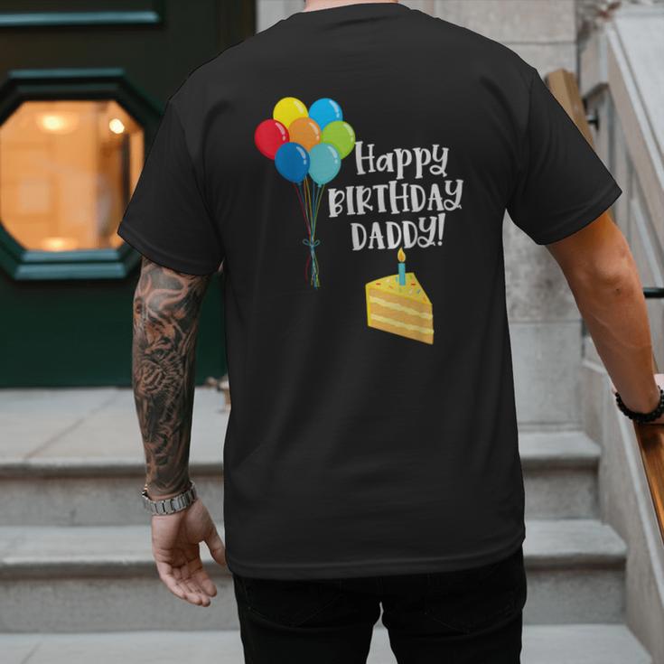 Happy Birthday Daddy Cute Toddler Dad's Birthday Party Men's Back Print T-Shirt