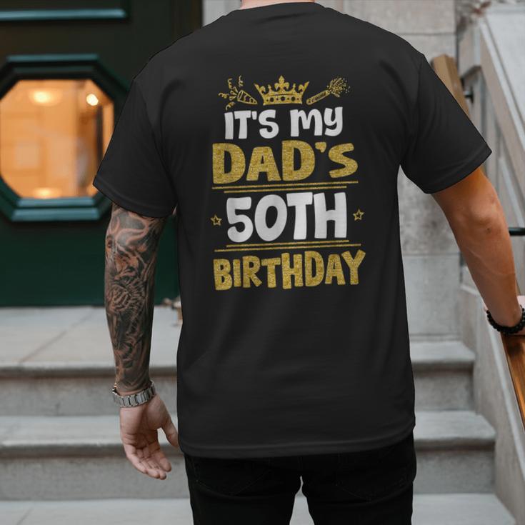 Happy It's My Dad's 50th Birthday 1975 50 Years Old Men's Back Print T-Shirt