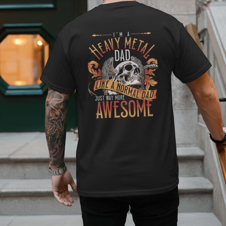 Heavy Metal Cooler Dad Punk Rock Music Lover Men's Back Print T-Shirt