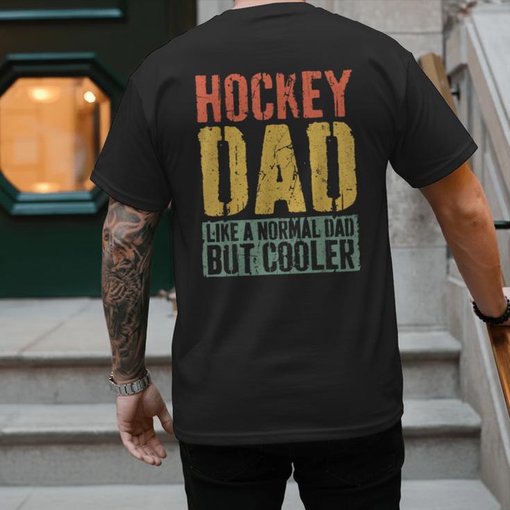 Hockey Dad Shirt Men Fathers Day Hockey Dad Men's Back Print T-Shirt
