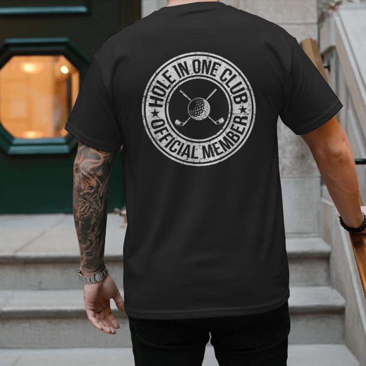 Hole In One Golf Dad & Cart Golfer Men's Back Print T-Shirt