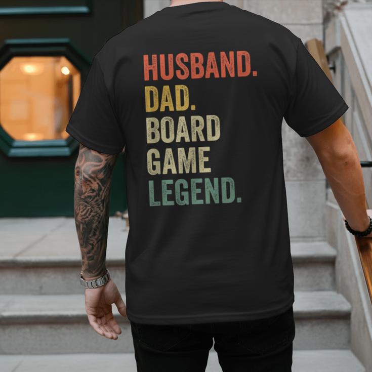 Husband Dad Board Game Night Legend Father Vintage Men's Back Print T-Shirt