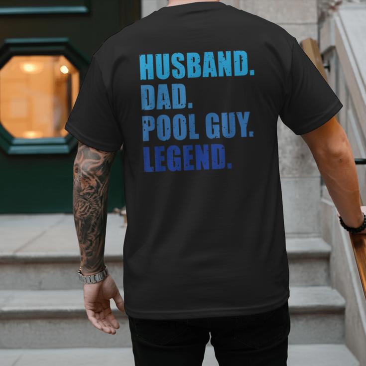 Husband Dad Pool Guy Legend Men Men's Back Print T-Shirt
