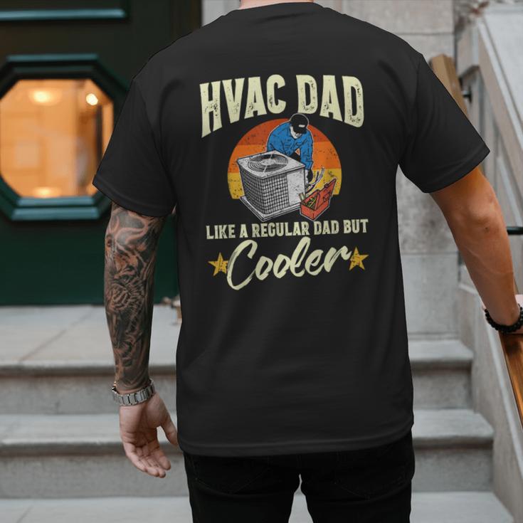 HVAC Dad But Cooler HVAC Technician Father Men's Back Print T-Shirt