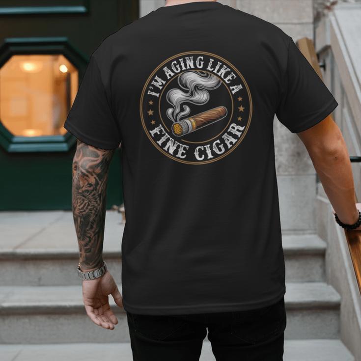 I'm Aging Like a Fine Cigar Retro Dad Father's Day Men's Back Print T-Shirt I'm Aging Like a Fine Cigar Retro Dad Father's Day Men's Back Print T-Shirt