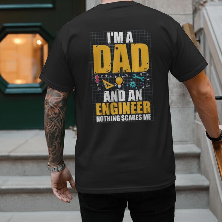 I'm A Dad And Engineer Father Day Engineering Men's Back Print T-Shirt