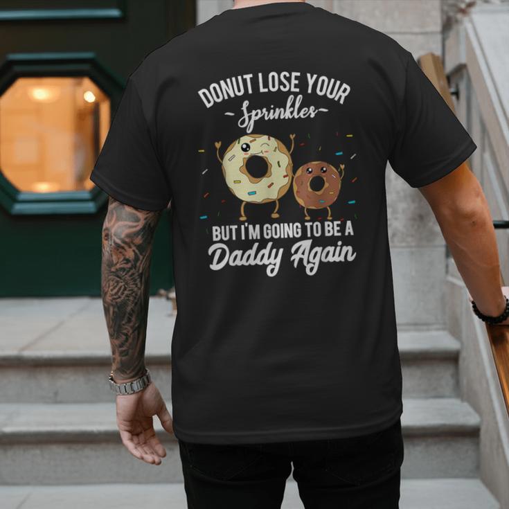 I'm Going To Be a Daddy Again Pregnancy Announcement Quote Men's Back Print T-Shirt