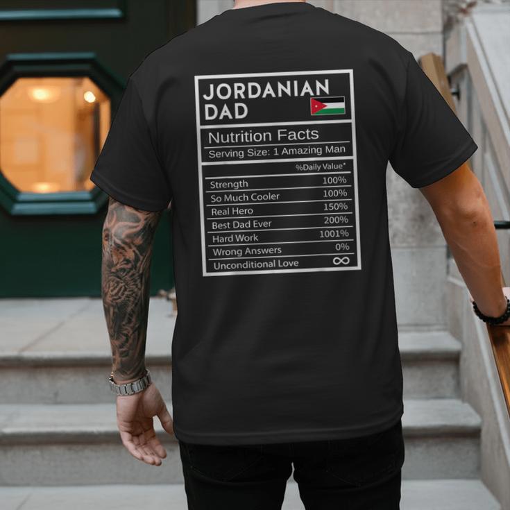 Jordanian Dad Nutrition Facts National Pride For Dad Men's Back Print T-Shirt