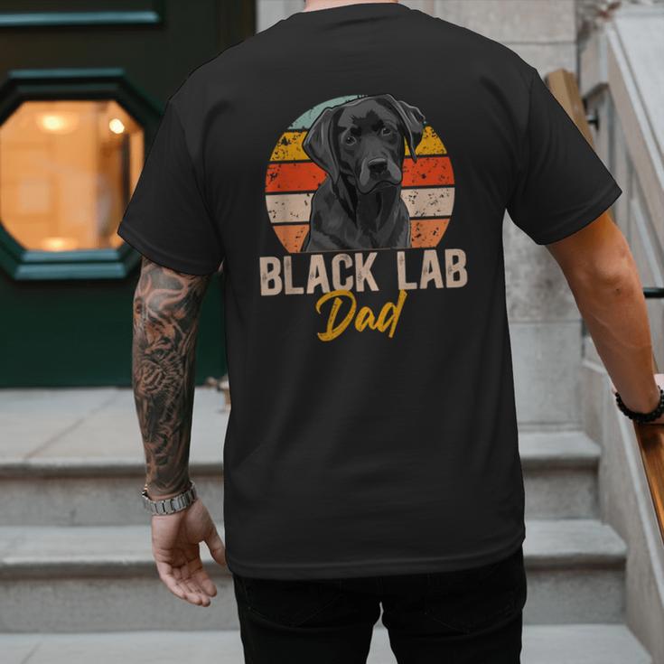 Lab Dad Retro Black Labrador Owner Men's Back Print T-Shirt Lab Dad Retro Black Labrador Owner Men's Back Print T-Shirt