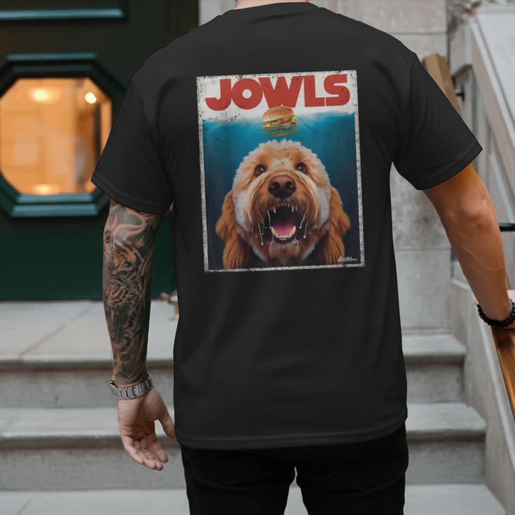 Labradoodle Jowls Tee Fawn Lab Doodle Mom Top Dad Men's Back Print T-Shirt