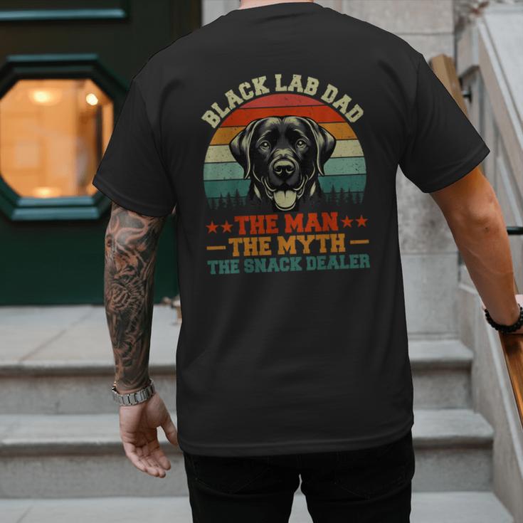 Labrador Retriever Dad Black Lab Dad Men's Back Print T-Shirt