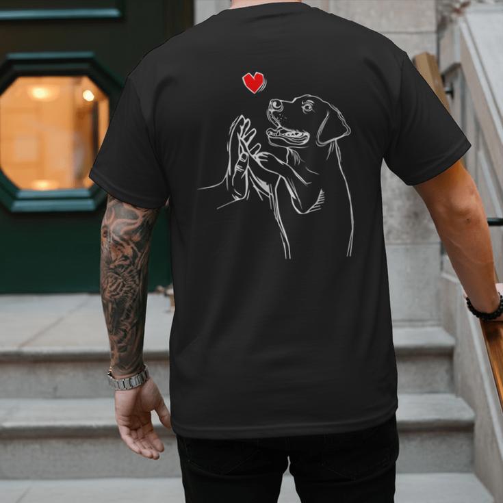 Labrador Retriever Golden Lab Dad Mom Men's Back Print T-Shirt
