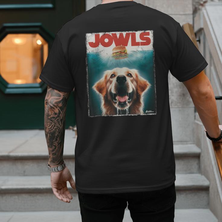 Light Golden Retriever Jowls Top Paws Cream Lab Dog Mom Dad Men's Back Print T-Shirt