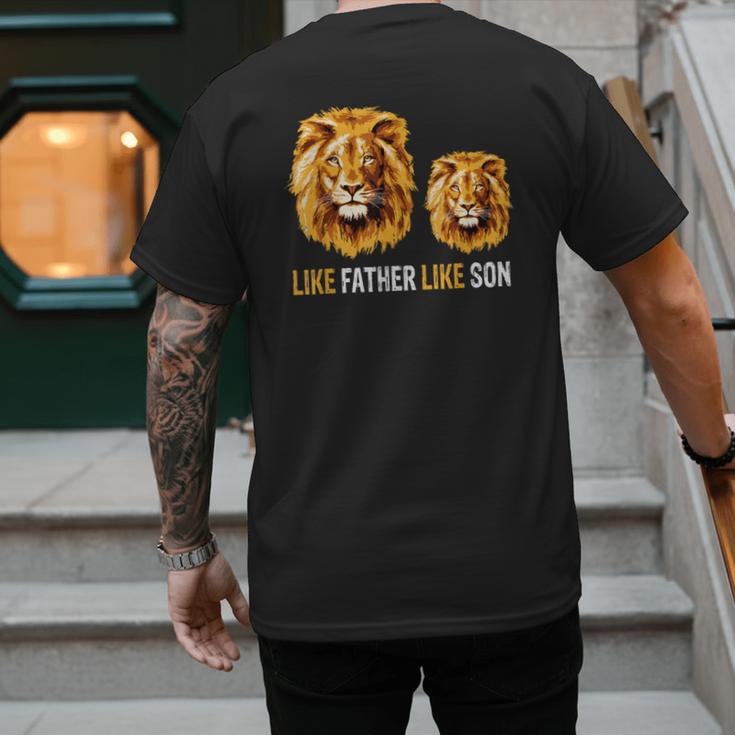 Lion Dad Like Father Like Son Lions Lovers Fathers Day Men's Back Print T-Shirt
