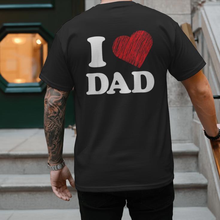 I Love Dad Men's Back Print T-Shirt