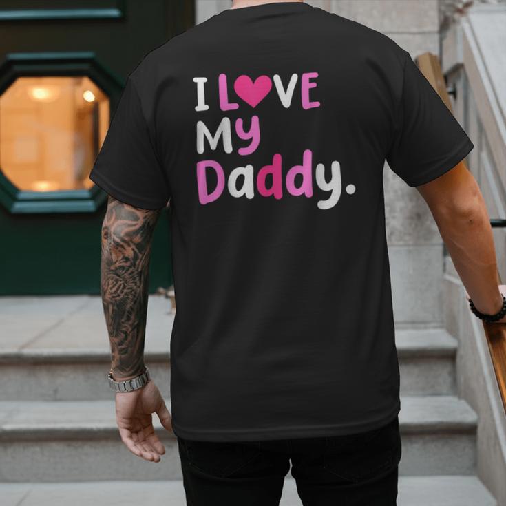 I Love My Daddy Best Dad Ever Father's Day Cool Kids Men's Back Print T-Shirt