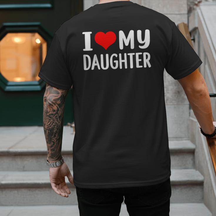 I Love My Daughter Fathers Day For Dad Men's Back Print T-Shirt I Love My Daughter Fathers Day For Dad Men's Back Print T-Shirt