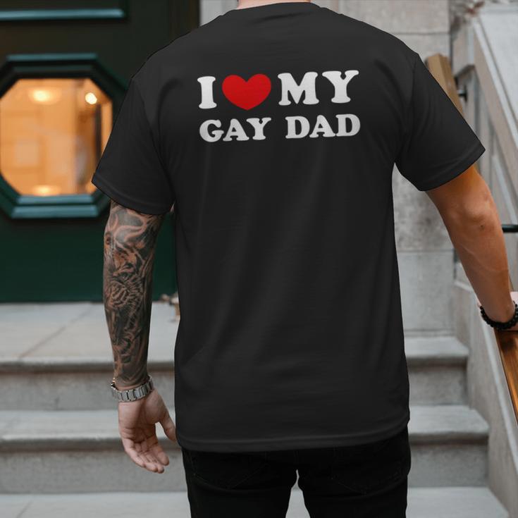 I Love My Gay Dad I Heart My Gay Dad Men's Back Print T-Shirt