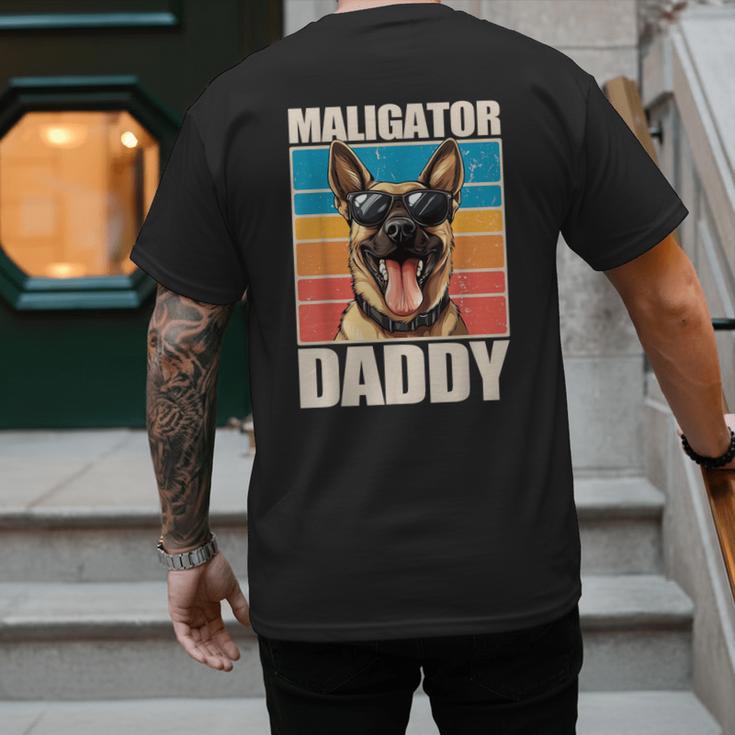 Malinois Dad Maligator Daddy Belgian Malinois Men's Back Print T-Shirt