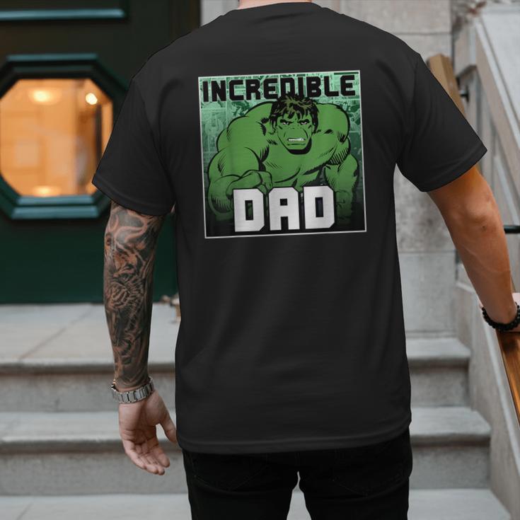 Marvel Comics Avengers Father's Day Hulk Incredible Dad Men's Back Print T-Shirt